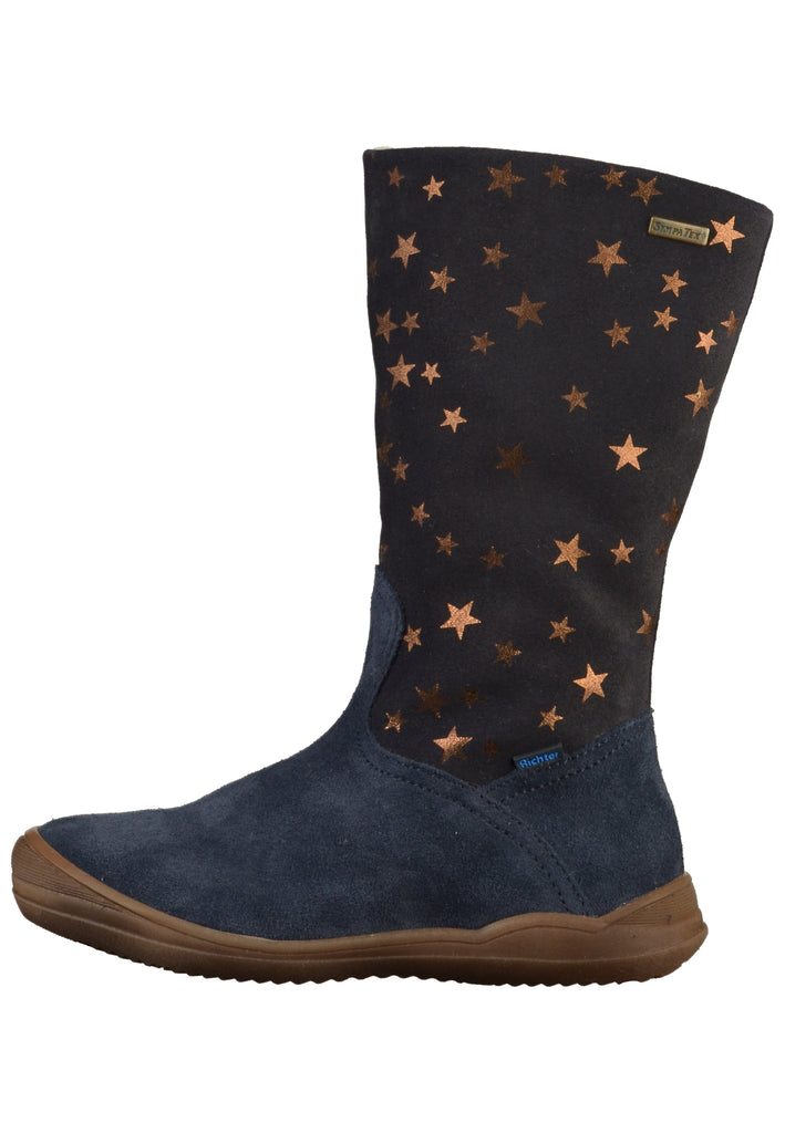 Richter Stiefel Veloursleder Blau - surf4shoes