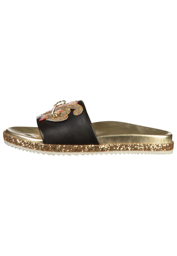 Högl Pantoletten Leder Schwarz - surf4shoes