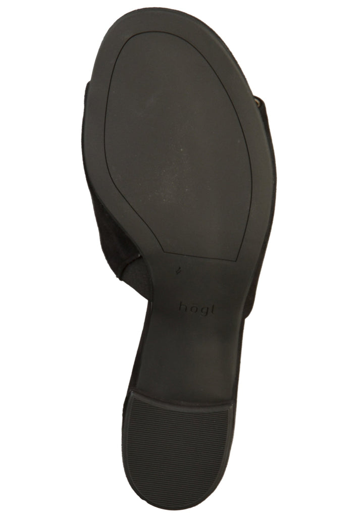 Högl Pantoletten Leder Schwarz - surf4shoes