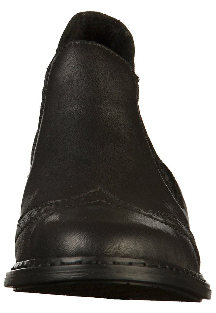 Rieker Stiefelette Glattleder Schwarz - surf4shoes