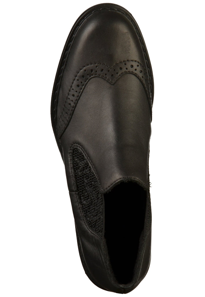 Rieker Stiefelette Glattleder Schwarz - surf4shoes