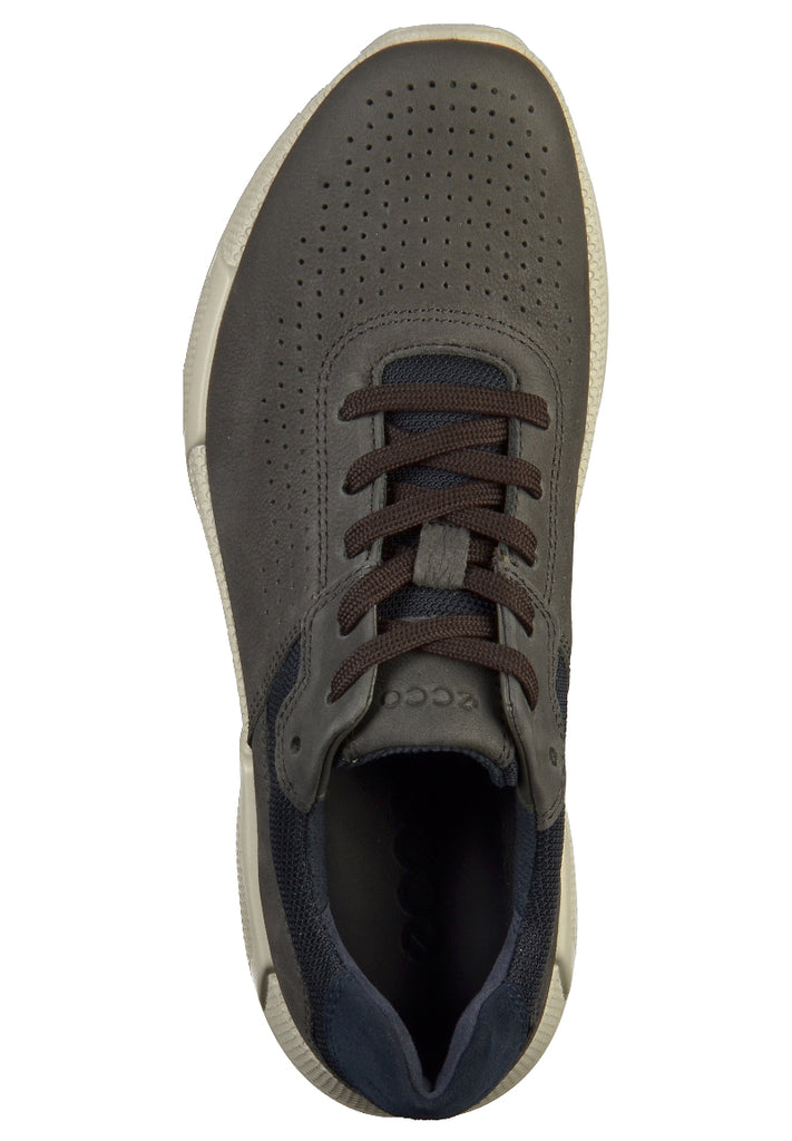 ecco Sneaker Leder/Textil Grau/Blau - surf4shoes