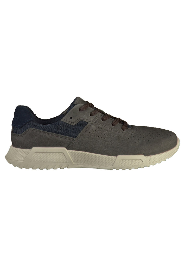 ecco Sneaker Leder/Textil Grau/Blau - surf4shoes