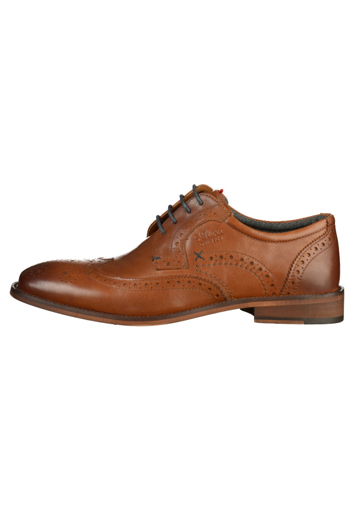 s.Oliver Halbschuhe Leder Cognac - surf4shoes
