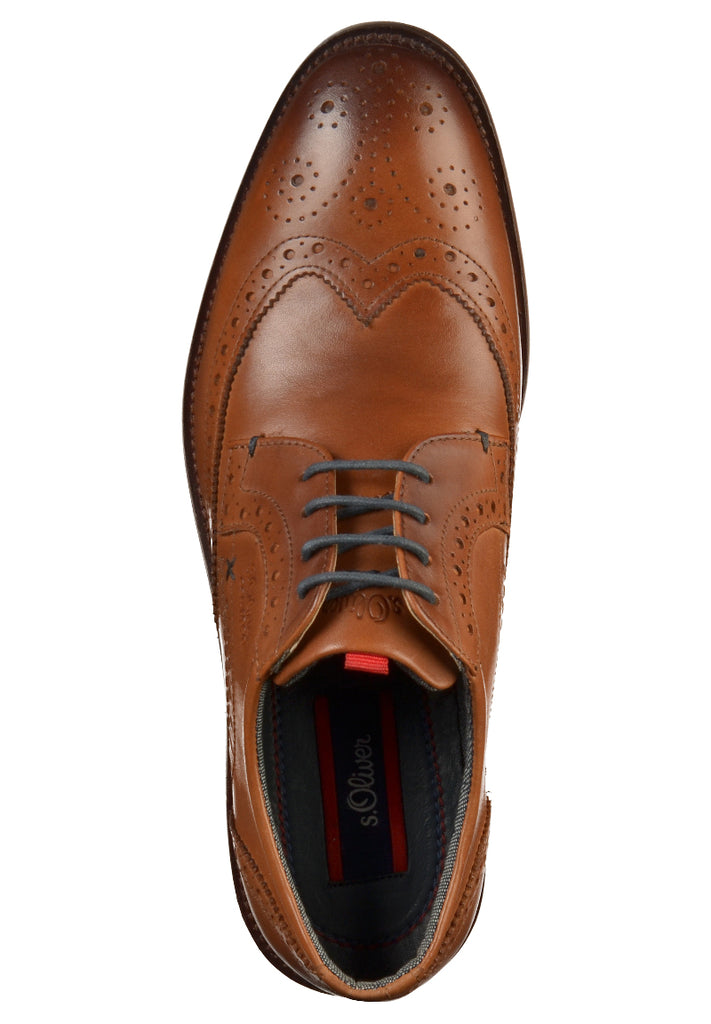 s.Oliver Halbschuhe Leder Cognac - surf4shoes