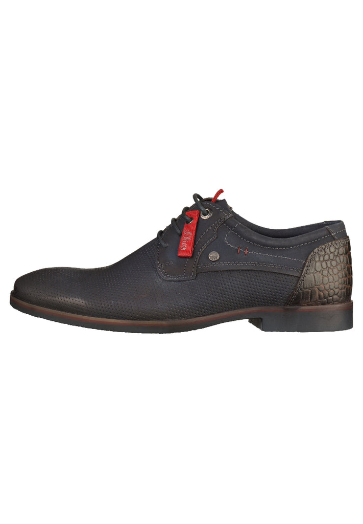 s.Oliver Halbschuhe Leder Navy - surf4shoes