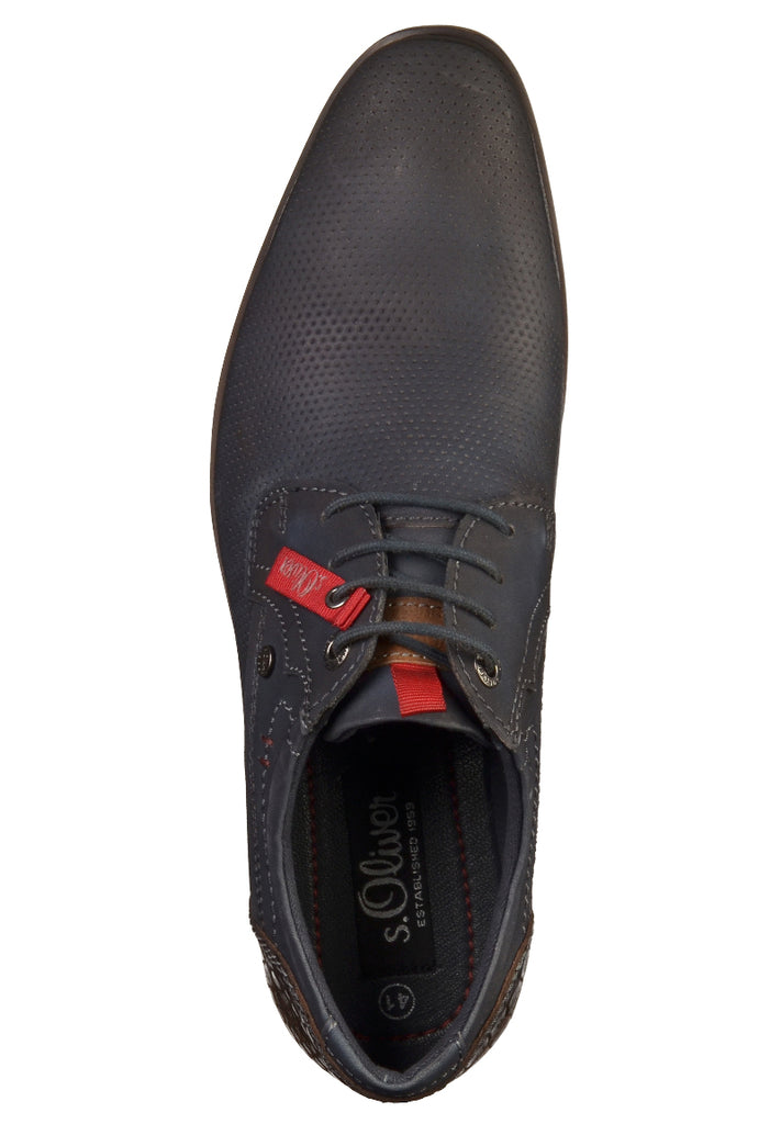 s.Oliver Halbschuhe Leder Navy - surf4shoes