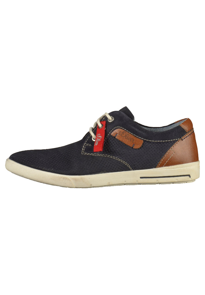s.Oliver Halbschuhe Leder Navy - surf4shoes