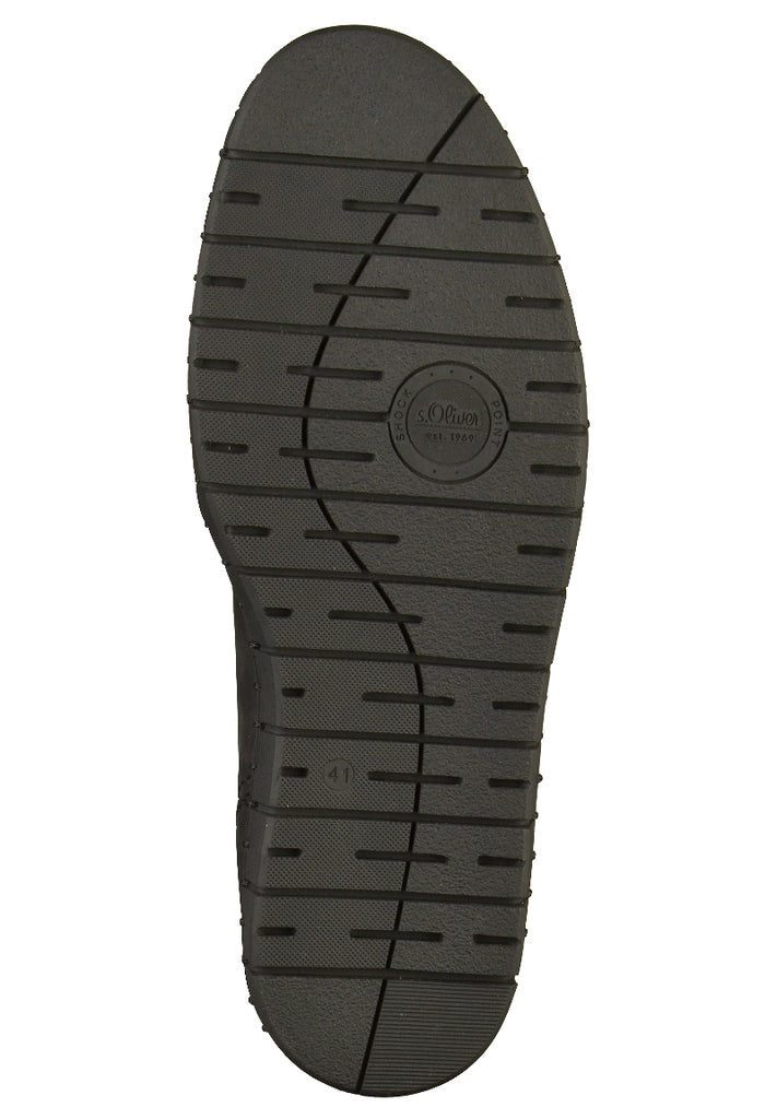 s.Oliver Halbschuhe Leder Schwarz - surf4shoes