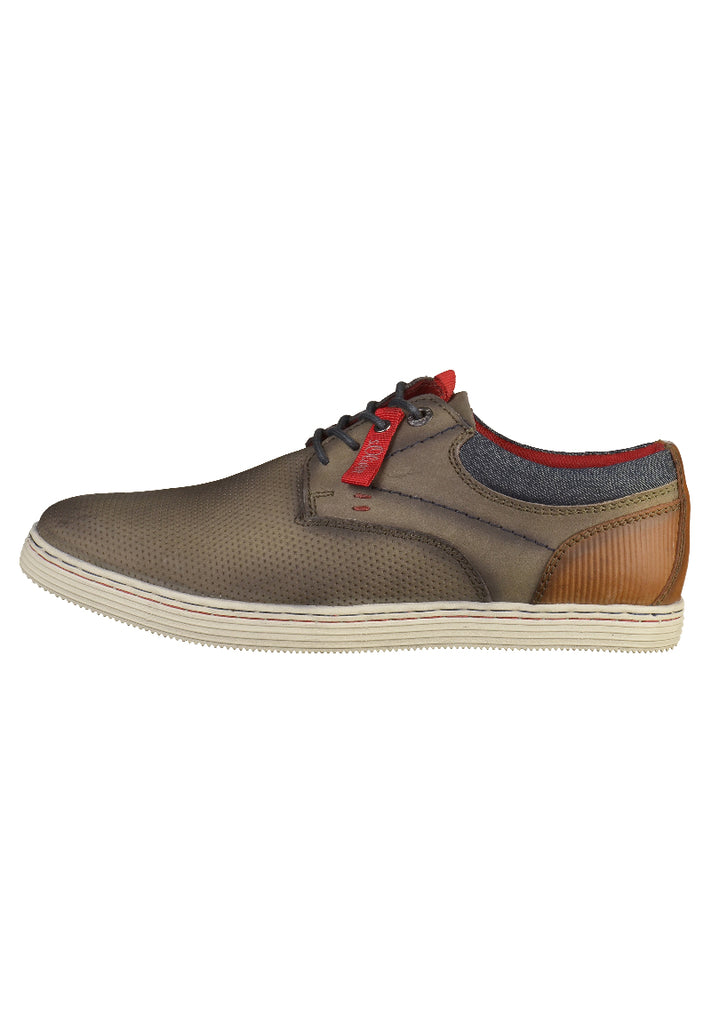 s.Oliver Halbschuhe Leder/Textil Khaki - surf4shoes
