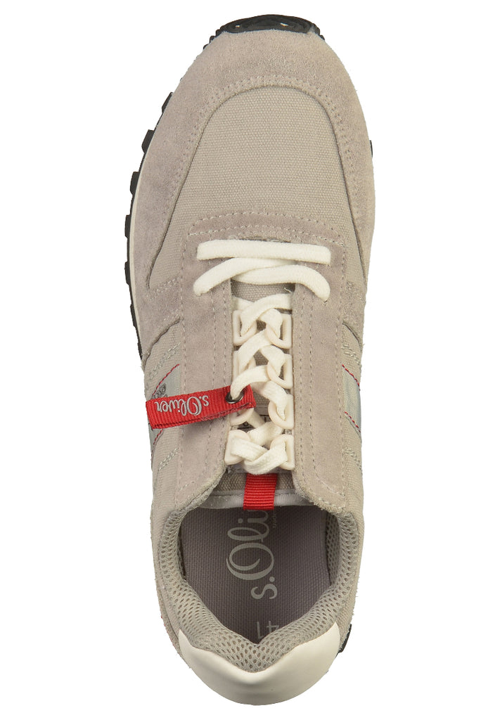 s.Oliver Halbschuhe Leder/Textil Hellgrau - surf4shoes