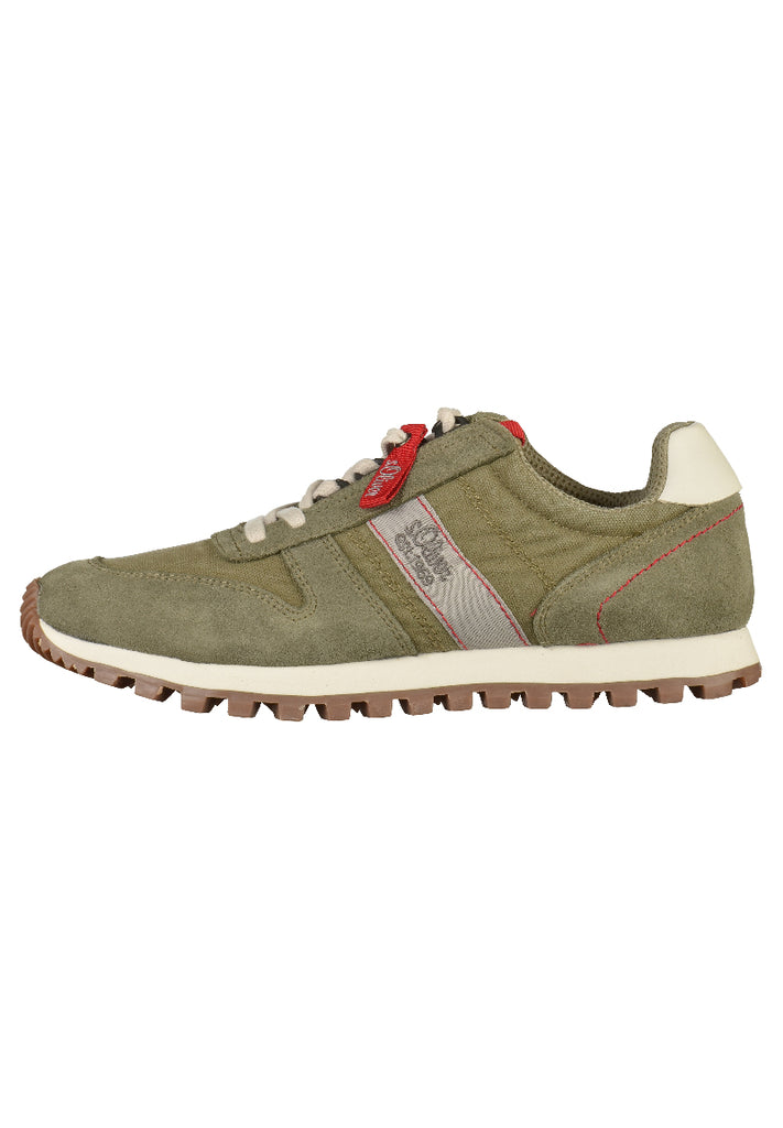 s.Oliver Halbschuhe Leder/Textil Khaki - surf4shoes