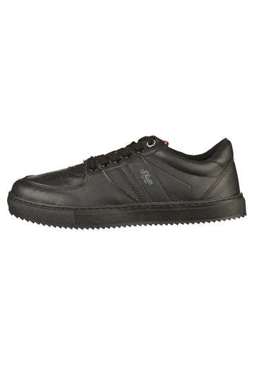 s.Oliver Sneaker Lederimitat Schwarz - surf4shoes
