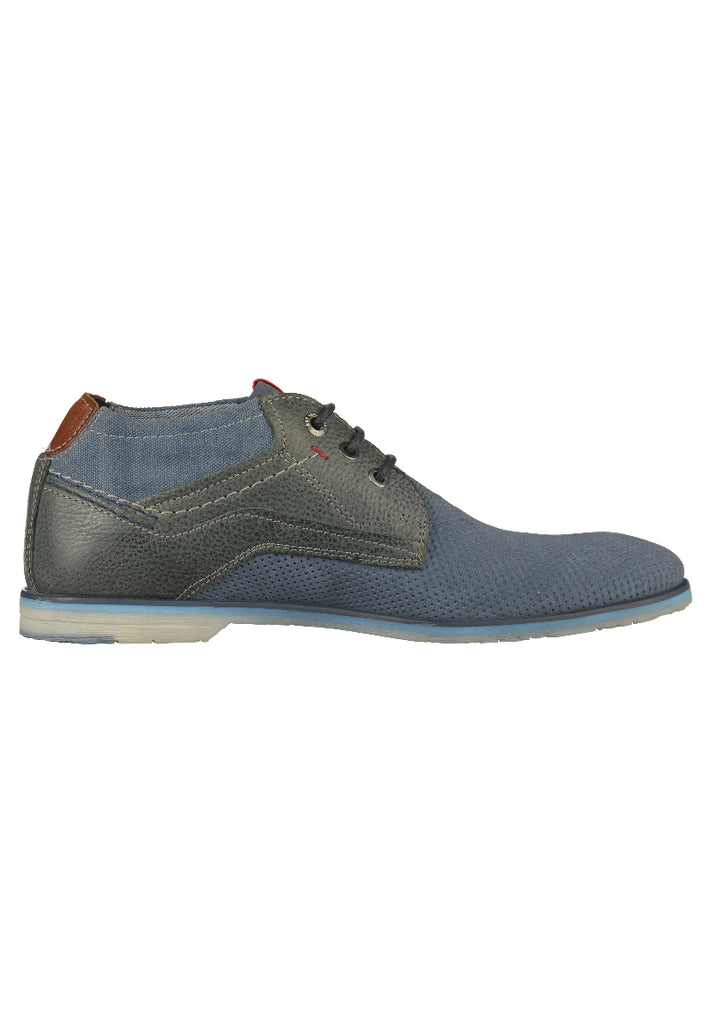 s.Oliver Halbschuhe Leder/Textil Blau - surf4shoes