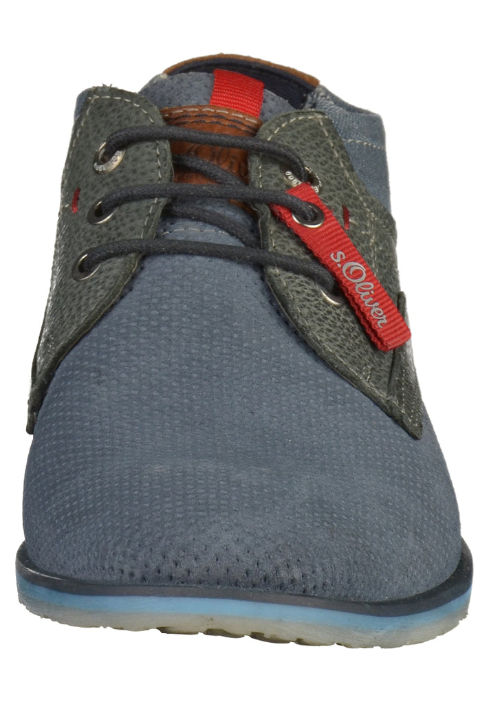 s.Oliver Halbschuhe Leder/Textil Blau - surf4shoes