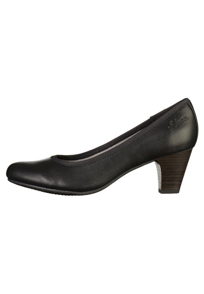 s.Oliver Pumps Lederimitat Schwarz - surf4shoes