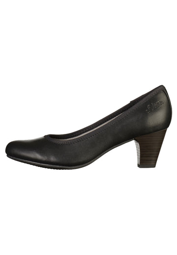 s.Oliver Pumps Lederimitat Schwarz - surf4shoes
