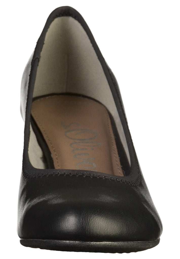 s.Oliver Pumps Lederimitat Schwarz - surf4shoes