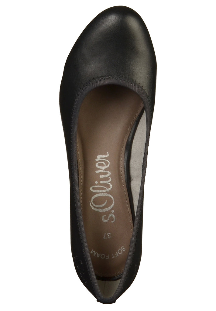 s.Oliver Pumps Lederimitat Schwarz - surf4shoes