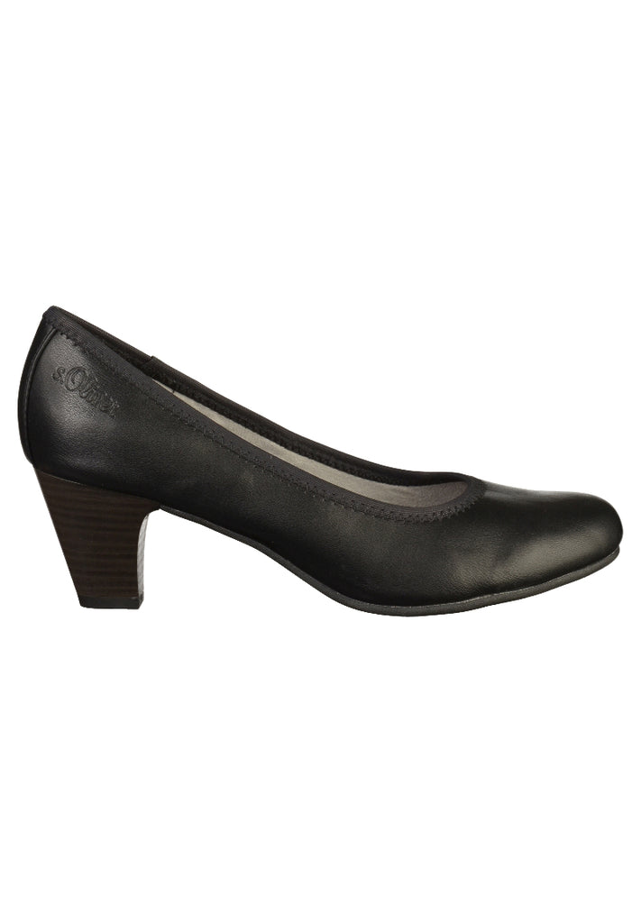 s.Oliver Pumps Lederimitat Schwarz - surf4shoes