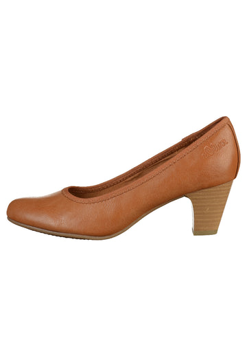 s.Oliver Pumps Lederimitat Cognac - surf4shoes