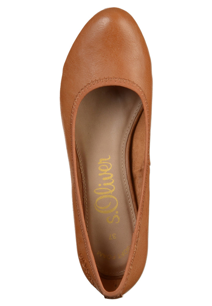 s.Oliver Pumps Lederimitat Cognac - surf4shoes