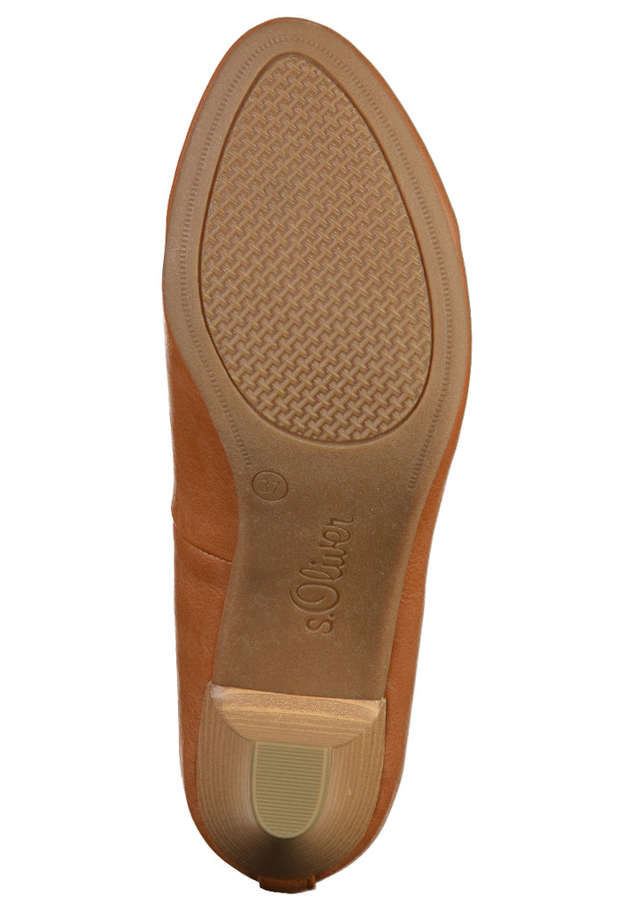s.Oliver Pumps Lederimitat Cognac - surf4shoes