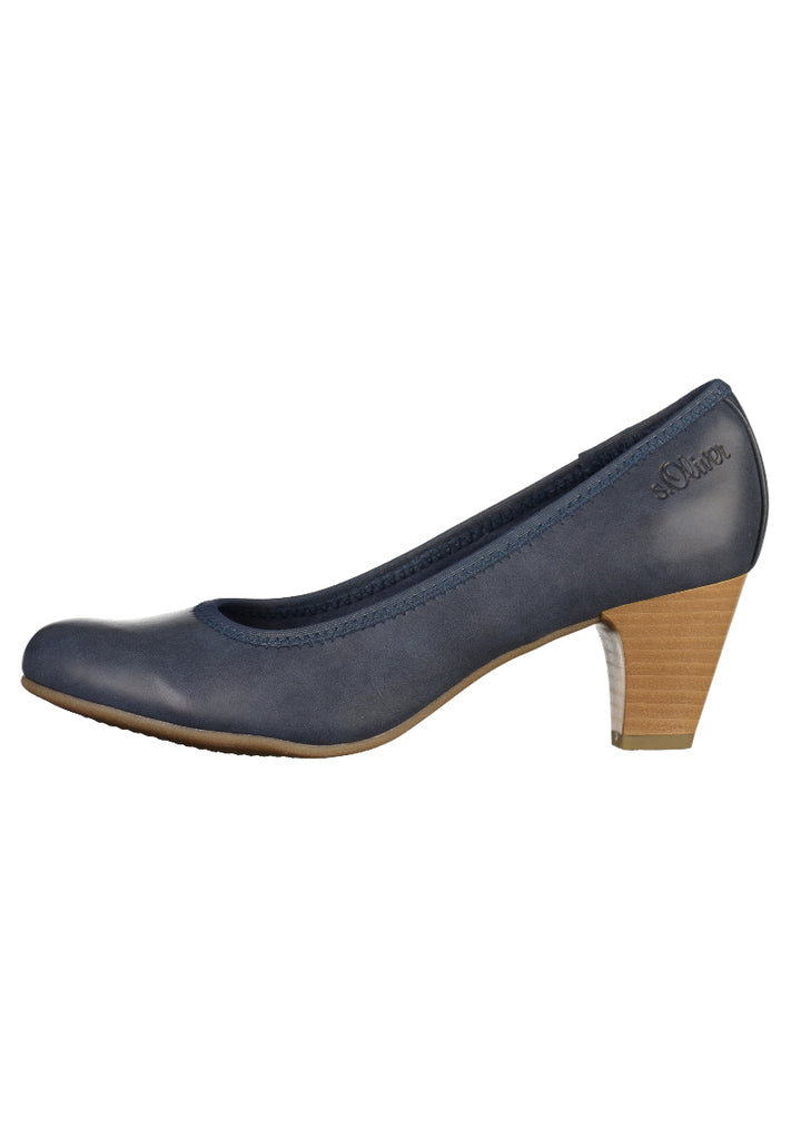 s.Oliver Pumps Lederimitat Navy - surf4shoes