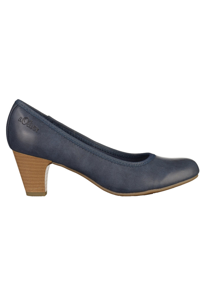 s.Oliver Pumps Lederimitat Navy - surf4shoes