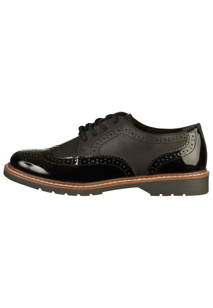 s.Oliver Halbschuhe Lederimitat Schwarz - surf4shoes