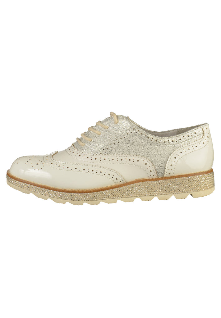 s.Oliver Halbschuhe Lederimitat Weiß - surf4shoes