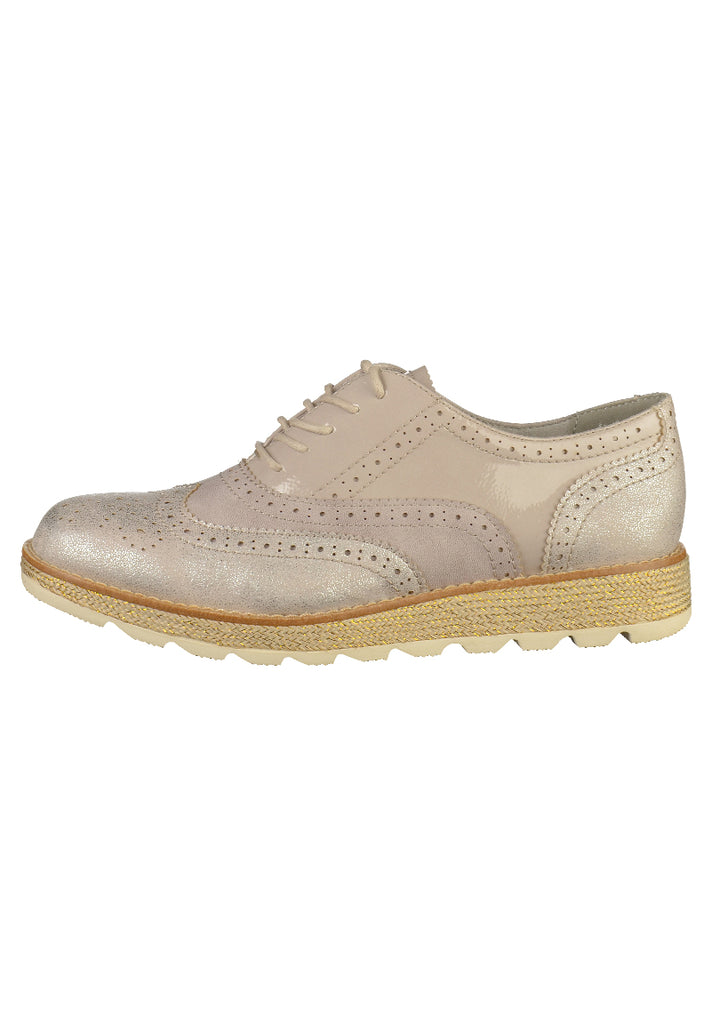 s.Oliver Halbschuhe Lederimitat Nude - surf4shoes
