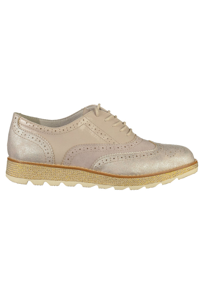s.Oliver Halbschuhe Lederimitat Nude - surf4shoes