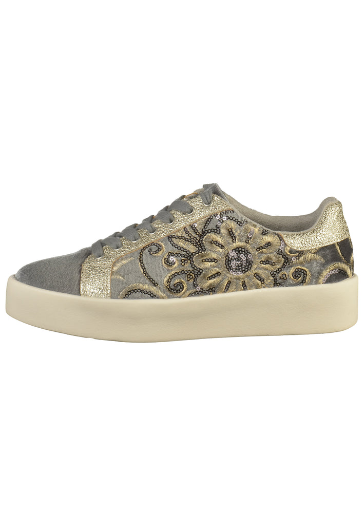 s.Oliver Sneaker Samt Grau - surf4shoes