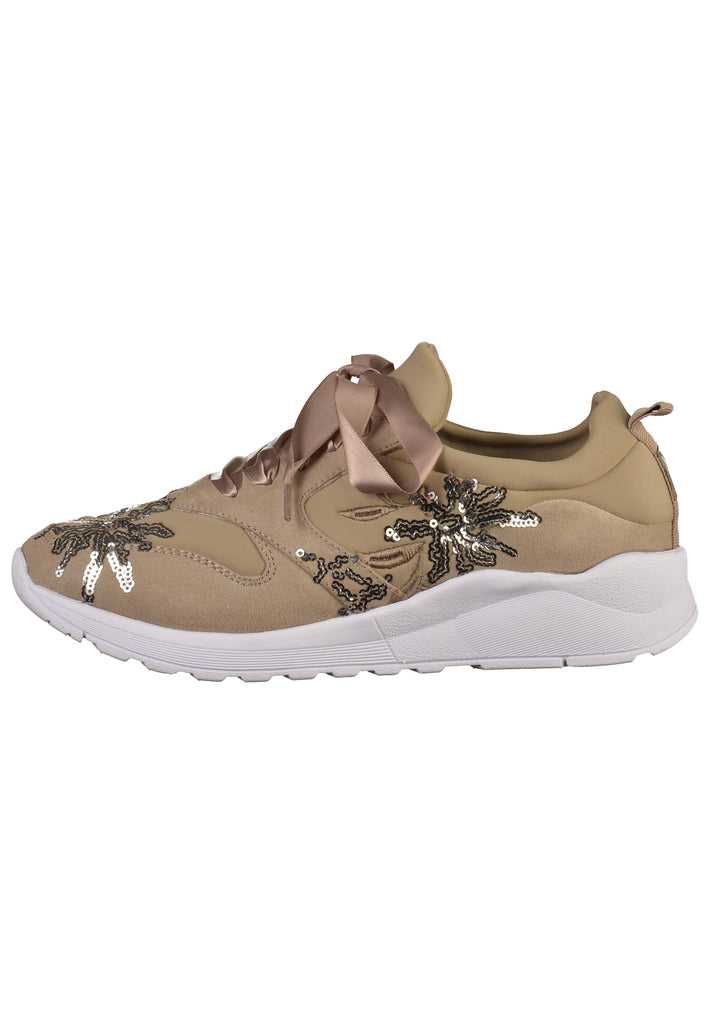 s.Oliver Sneaker Lederimitat/Textil Taupe - surf4shoes