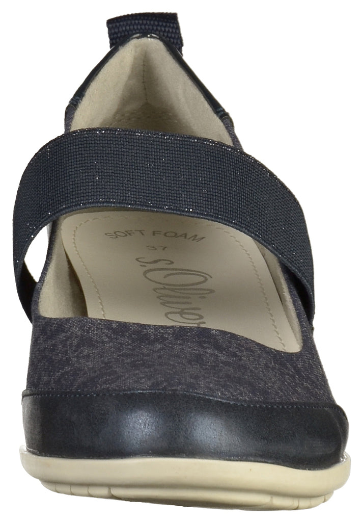 s.Oliver Pumps Lederimitat/Textil Navy - surf4shoes
