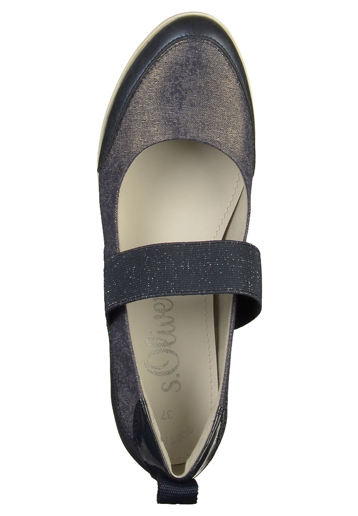 s.Oliver Pumps Lederimitat/Textil Navy - surf4shoes