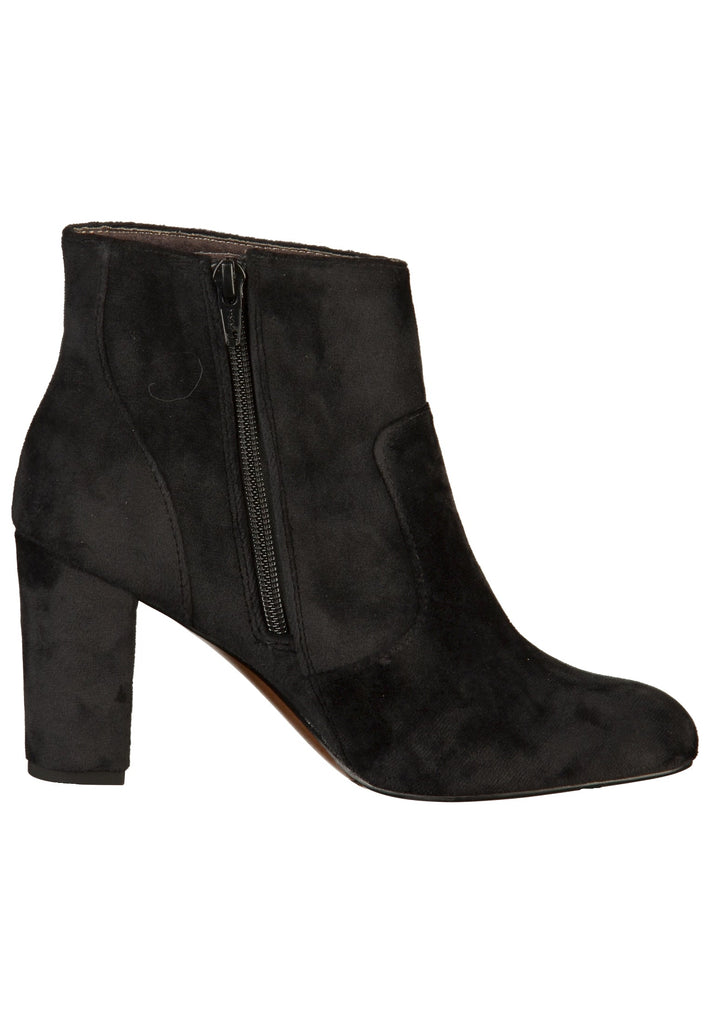 s.Oliver Stiefelette Samt Schwarz - surf4shoes