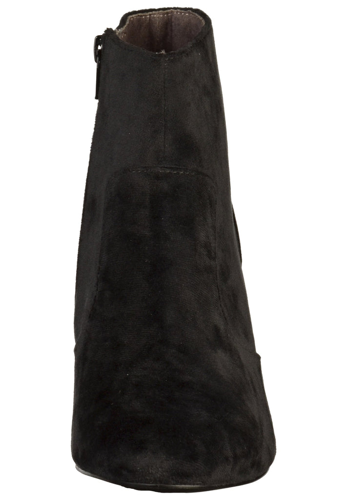 s.Oliver Stiefelette Samt Schwarz - surf4shoes