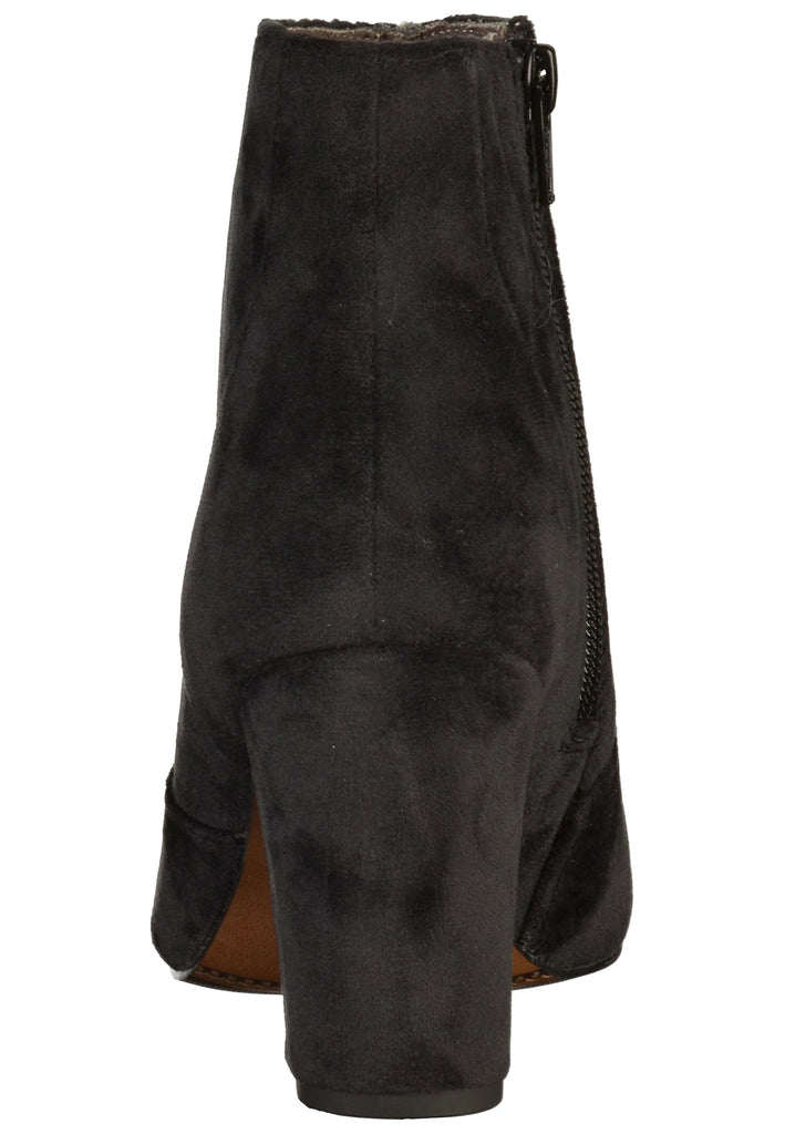 s.Oliver Stiefelette Samt Schwarz - surf4shoes