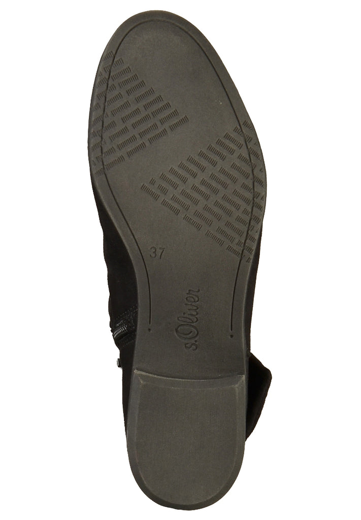 s.Oliver Stiefelette Lederimitat Schwarz - surf4shoes