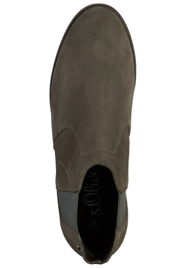 s.Oliver Stiefelette Nubukleder Anthrazit - surf4shoes
