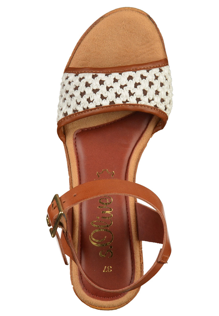 s.Oliver Sandalen Leder Cognac - surf4shoes