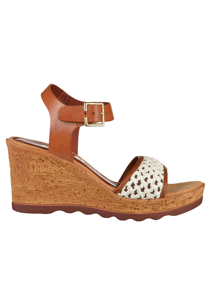 s.Oliver Sandalen Leder Cognac - surf4shoes