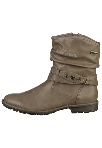 s.Oliver Stiefelette Nappaleder Grau - surf4shoes