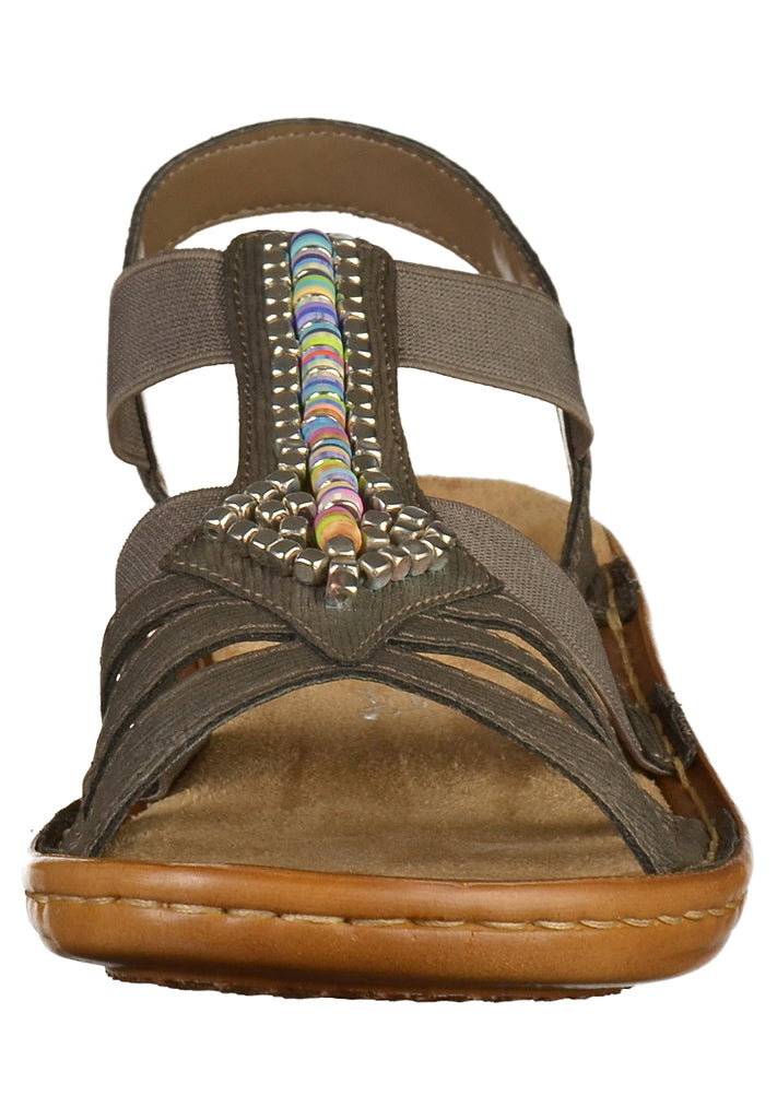 Rieker Sandalen Lederimitat Grau - surf4shoes