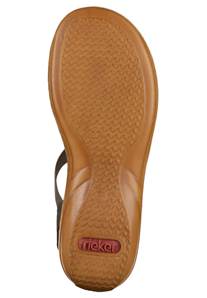 Rieker Sandalen Lederimitat Grau - surf4shoes