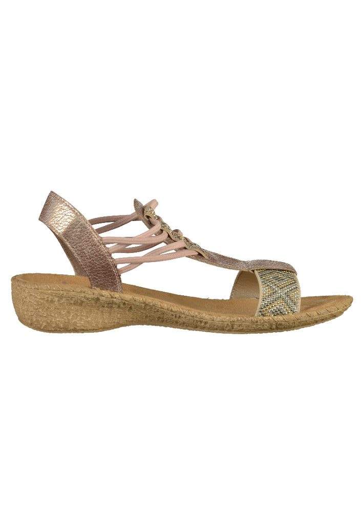 Rieker Sandalen Lederimitat Beige - surf4shoes