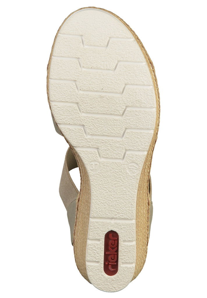 Rieker Sandalen Lederimitat Grau - surf4shoes