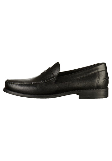 Geox Slipper Leder Schwarz - surf4shoes